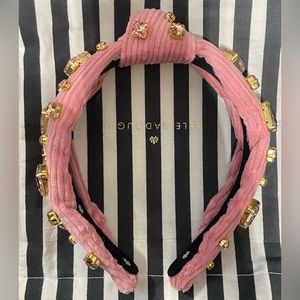 Lele Sadoughi Crystal Corduroy Slim Knotted Headband